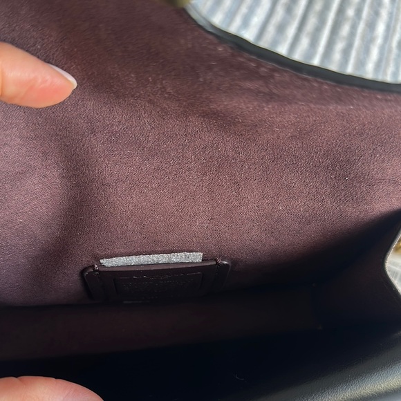 Coach Brown and Cream Clutch with Gold Accents - Picture 4 of 6